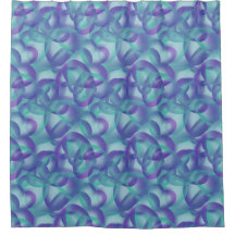 Corazones superpuestos abstractos en patrón de aqu