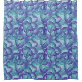 Cortina De Ducha Corazones superpuestos abstractos en patrón de aqu