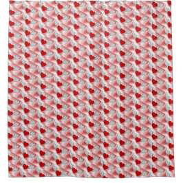 Cortina De Ducha Corazones voladores separados