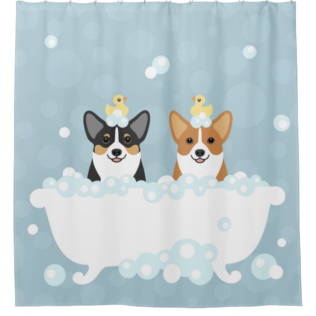 Cortina De Ducha Corgi Shower Corteland (Anverso)