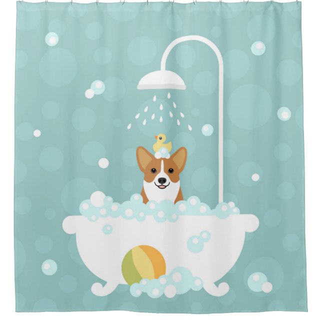 Cortina De Ducha Corgi Shower Corteland (Anverso)