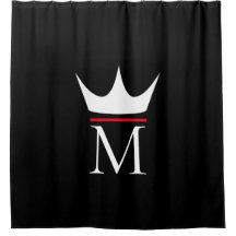 Corona Elegante Monograma Negro Blanco y Rojo