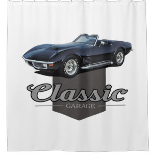 Cortina De Ducha Corvette clásico del garaje