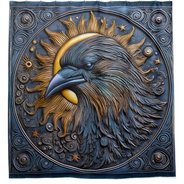 Cortina De Ducha Cosmic Crows 01 (Anverso)