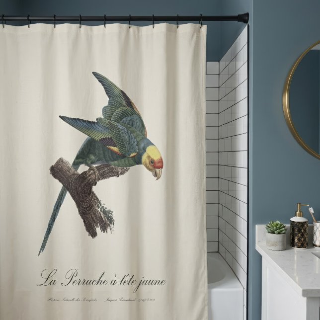 Cortina De Ducha Cotorra de Carolina, Conuropsis carolinensis (Carolina parakeet, Conuropsis carolinensis. Shower Curtain)