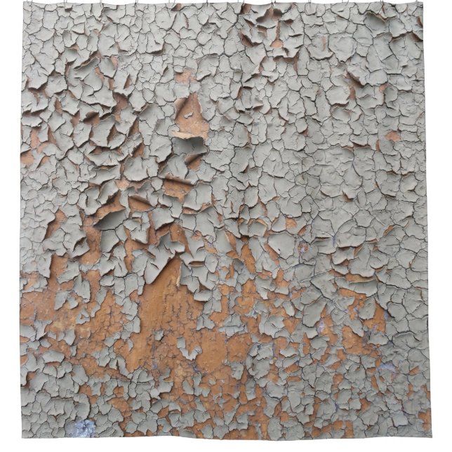 Cortina De Ducha Cracked gray wall paint (Anverso)