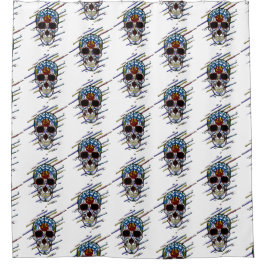 Cortina De Ducha cráneo de azúcar