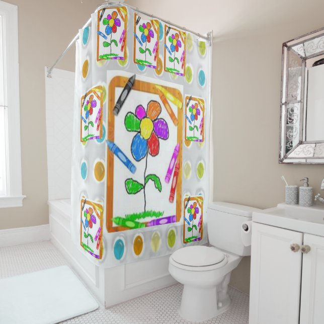 Cortina de ducha Crayones (In situ)