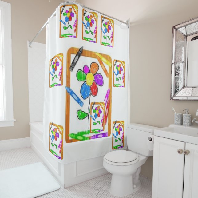 Cortina de ducha Crayones (In situ)