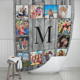 Cortina De Ducha Crea tu Collage de fotos Personalizado Rustic Farm