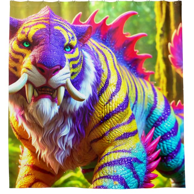 Cortina De Ducha Creatura de fantasía (Anverso)