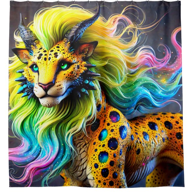 Cortina De Ducha Creatura de fantasía (Anverso)