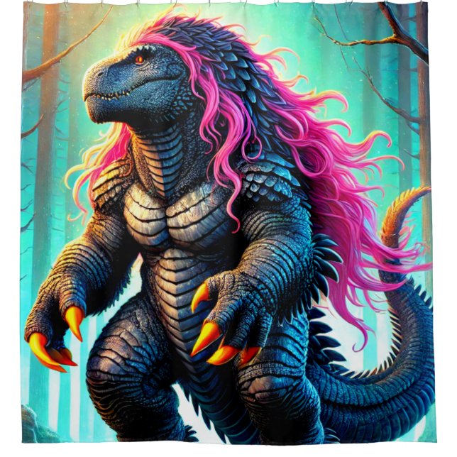 Cortina De Ducha Creatura de fantasía (Anverso)