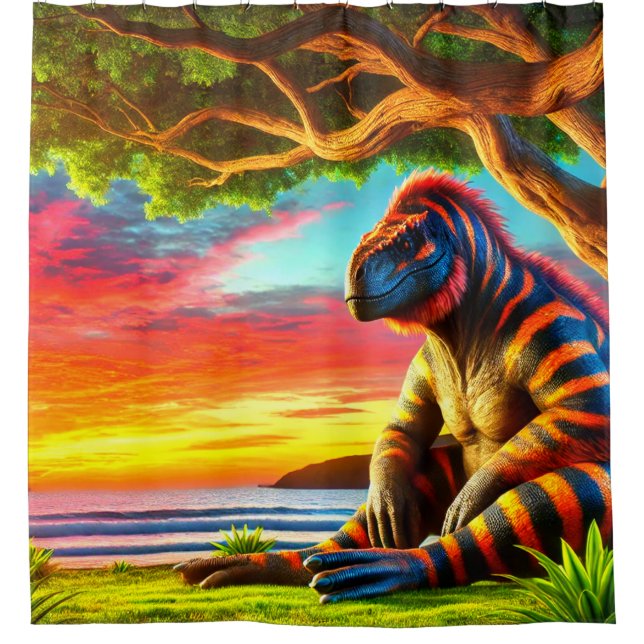 Cortina De Ducha Creatura de fantasía (Anverso)