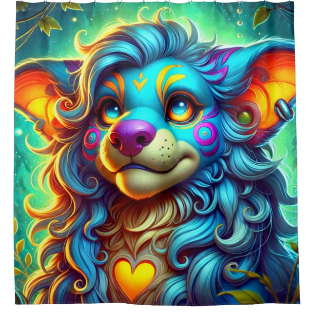 Cortina De Ducha Creatura de fantasía (Anverso)