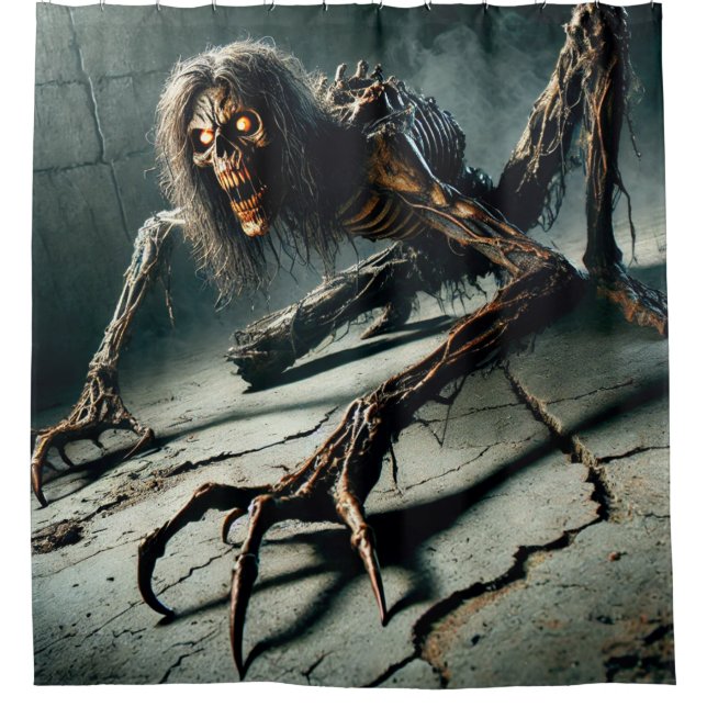 Cortina De Ducha Creatura de pesadilla (Anverso)