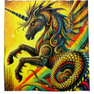 Cortina De Ducha Creatura de unicornio