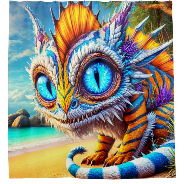 Cortina De Ducha Criatura artística (Anverso)