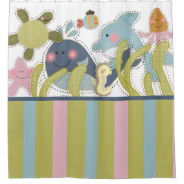 Cortina De Ducha Criaturas del mar Océano Animales Porpoise de ball