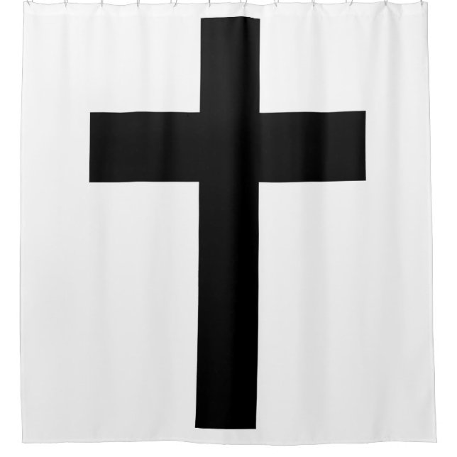 Cortina De Ducha Cruz cristiana (Anverso)