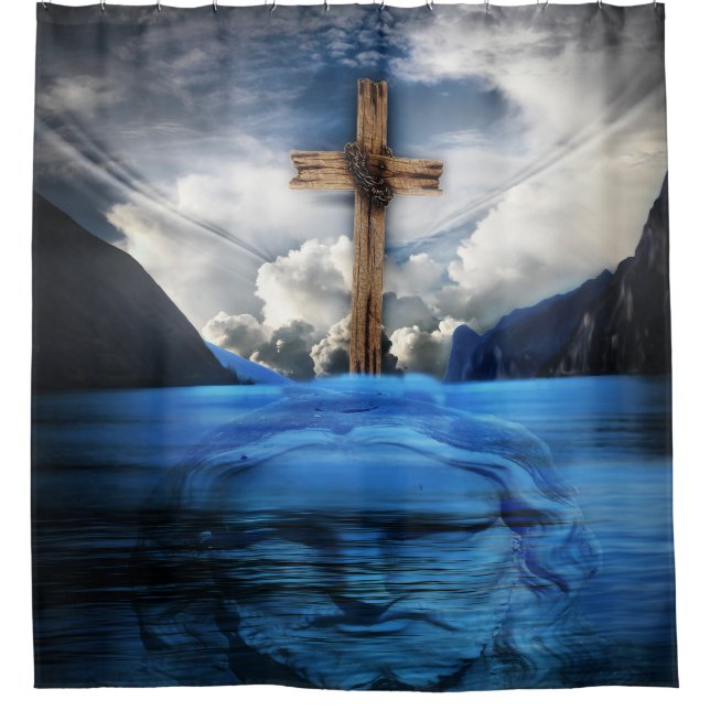 Cortina De Ducha Cruz encadenada valle de Jesús (Anverso)