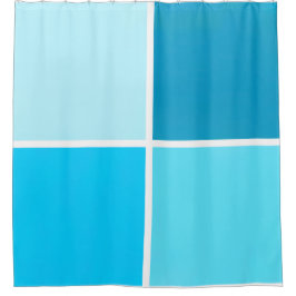 Cortina De Ducha Cuadrados de burbujas azules