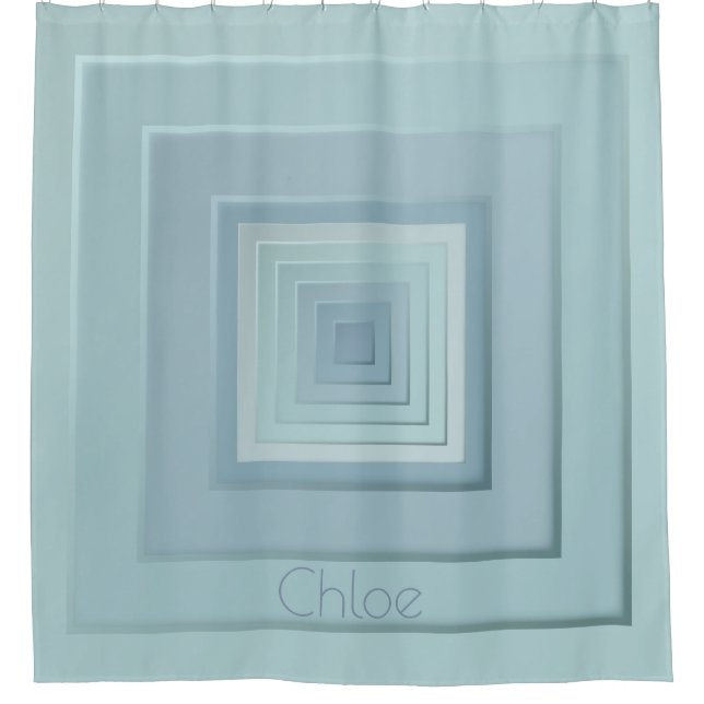 Cortina De Ducha Cuadrados geométricos inspirados en la cosecha (Anverso)