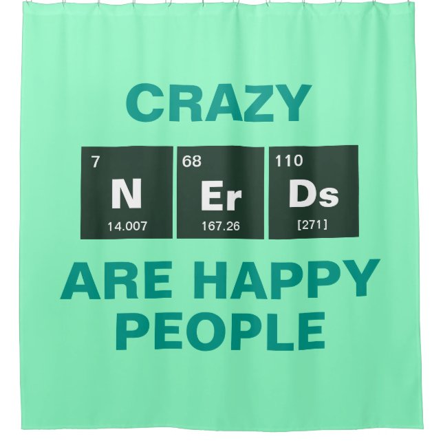 Cortina De Ducha Cuadro químico periódico de elementos: NErDs (Anverso)