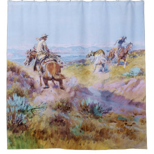 Cortina De Ducha “Cuando las vacas eran salvajes” de Charles M Russ