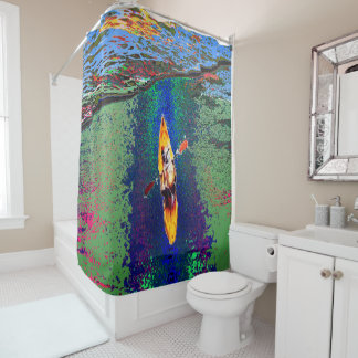 Cortina De Ducha Cuarto de baño Kayaking de los deportes acuáticos