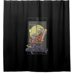 Cortina De Ducha Cuchillo de croqueta de la tarjeta de tarot de cos