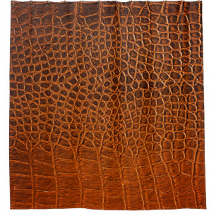 Cortina De Ducha Cuero de cocodrilo marrón