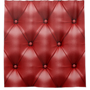Cortina De Ducha Cuero Rojo: Elegancia textual sin costura