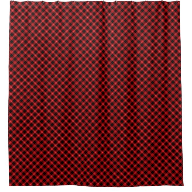 Cortina De Ducha Cunningham Tartan Red Black Plaid (Anverso)
