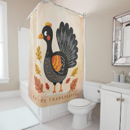 Cortina De Ducha Curte Turquía Feliz Día de Acción de Gracias Corti