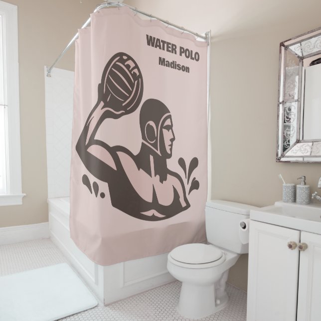 Cortina De Ducha Custom Name Water Polo (In situ)