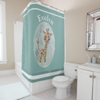 Cute acuarela Giraffe Personalizada