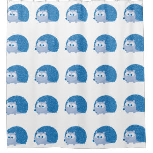 Cortina De Ducha Cute Blue Hedgehog
