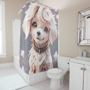 Cortina De Ducha Cute Chibi Golden Retriever Puppy