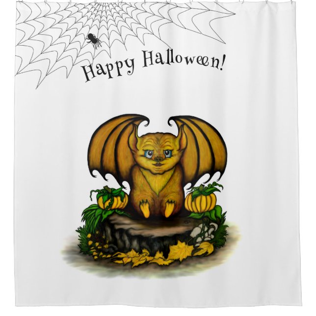 Cortina De Ducha Cute Halloween Bat (Anverso)