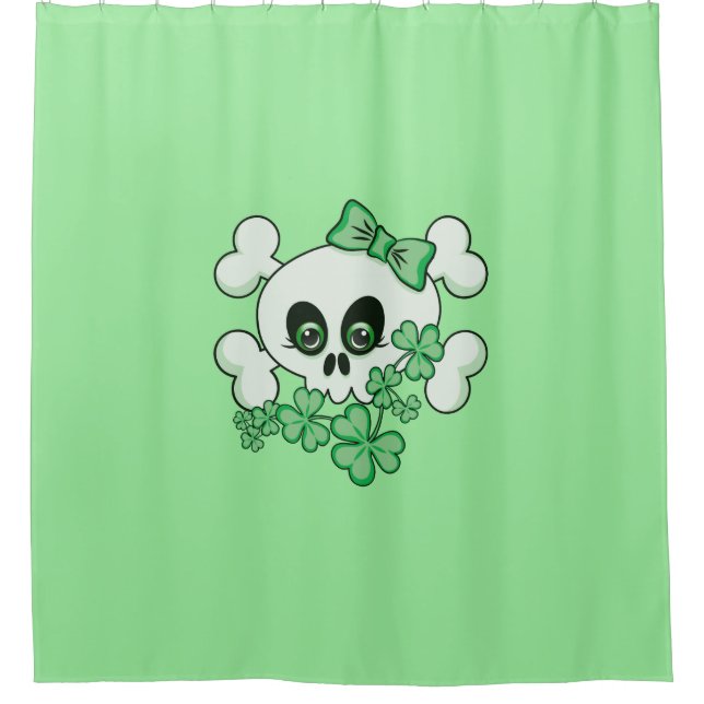 Cortina De Ducha Cute Irish Skull (Anverso)