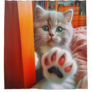 Cortina De Ducha Cute Kitten