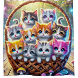 Cortina De Ducha Cute Kittens