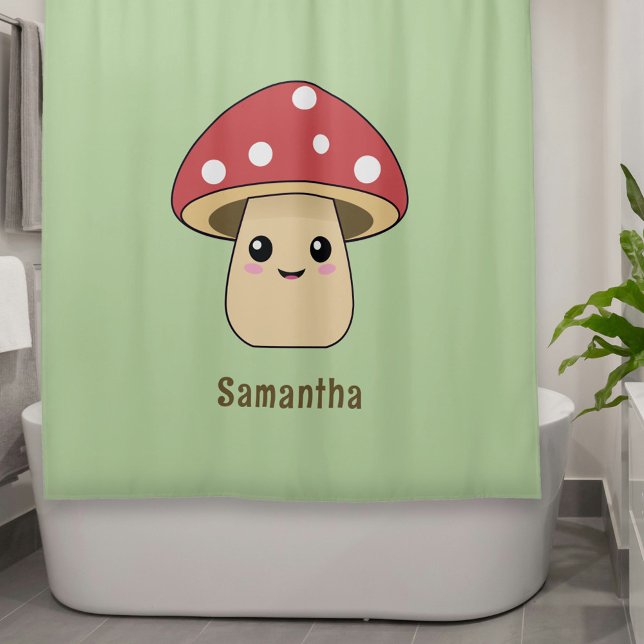 Cortina De Ducha Cute Mushroom (Cute Mushroom Shower Curtain)