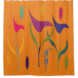 Cortina De Ducha Cute Watercolor Lily Floral