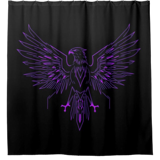 Cortina De Ducha Cyber Eagle – Wächter der Zukunft (Anverso)