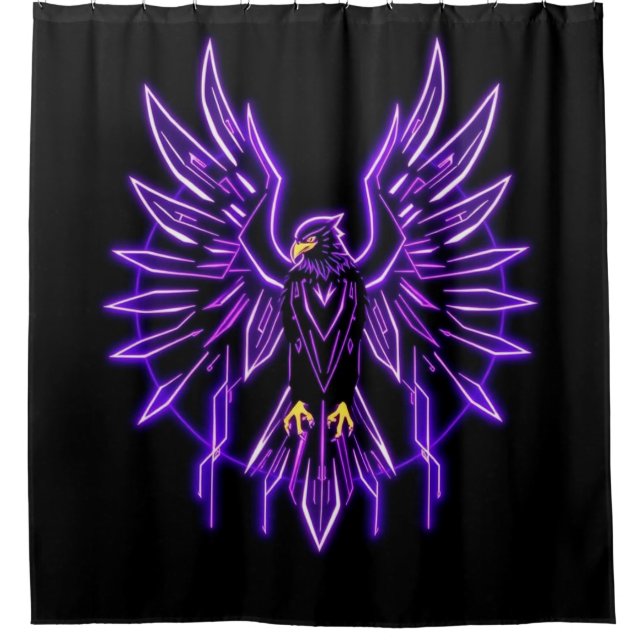 Cortina De Ducha Cyber Eagle – Wächter der Zukunft (Anverso)