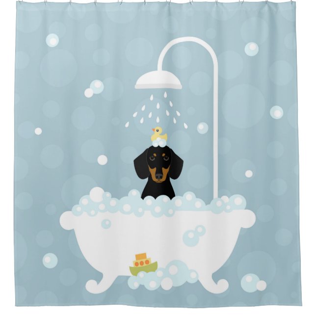 Cortina de ducha Dachshund (Anverso)