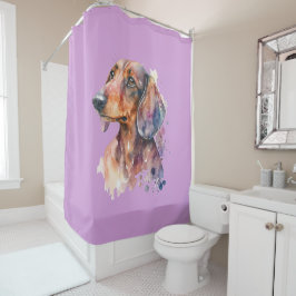 Cortina de ducha Dachshund Lavender