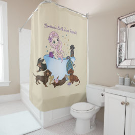 Cortina de ducha Dachshund Mermaid